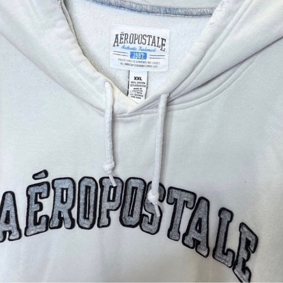 Aeropostale Vintage Pullover Distressed Embroidered Hoodie - Picture 5 of 14